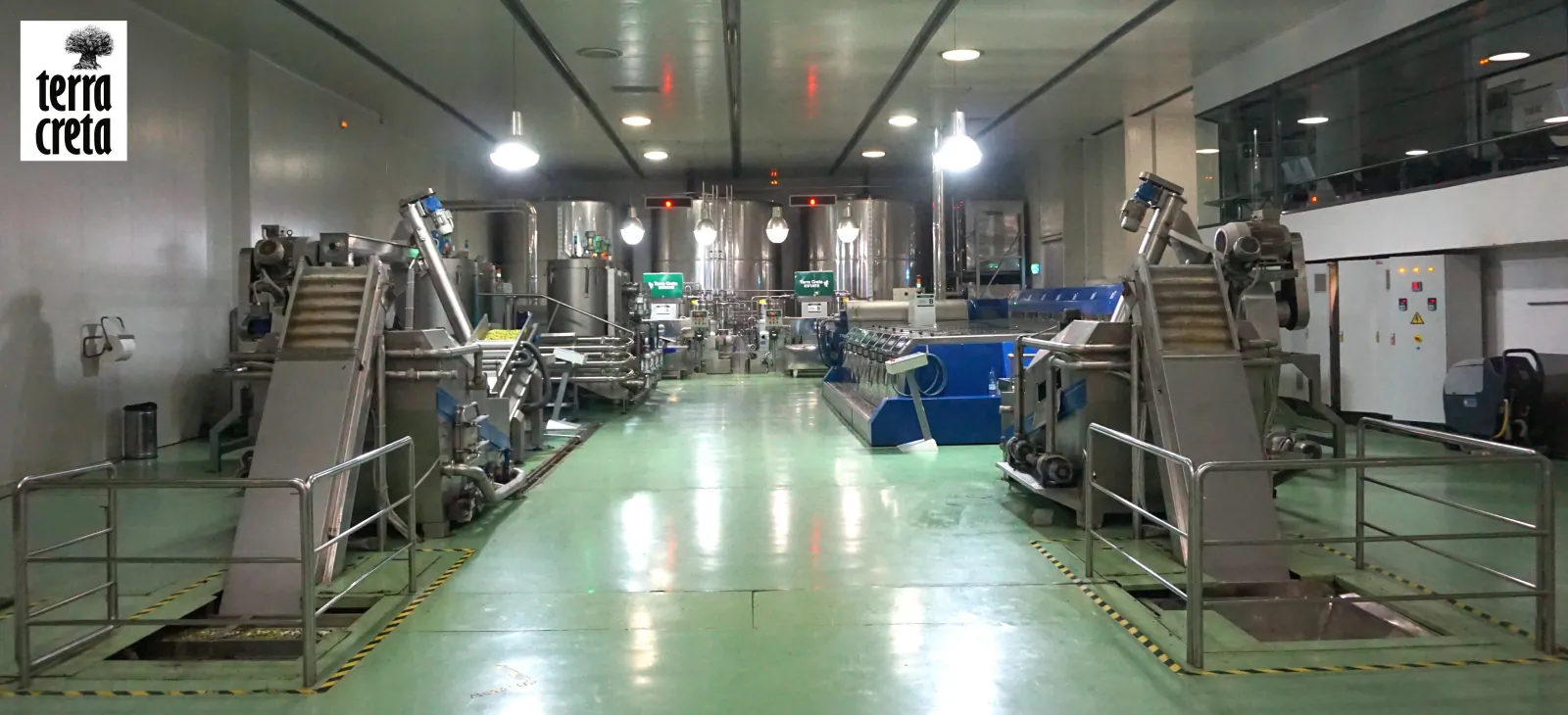 The stainless production line inside the Terra Creta mill
